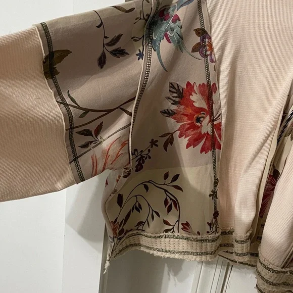 Pol Floral Patchwork Hoodie In Size Small. - Picture 2 of 15